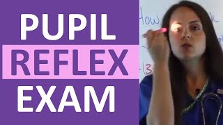 How to Check Pupil Reflexes Response  Consensual and Direct Reaction  Nursing Clinical Skills [upl. by Phelia]