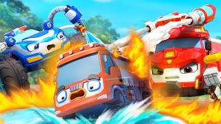 🚒🚓Tanker Truck is Leaking Oil  Rescue Team  Nursery Rhymes amp Kids Songs  BabyBus  Cars World [upl. by Yenobe]