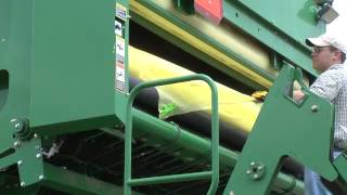 John Deere GoCotton C690 Empty Wrap Roll Change [upl. by Diandre]