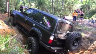 Palmwoods landcruiser flexing nearly tipped [upl. by Eceinwahs]