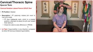 Cervical Rotation Lateral Flexion CRLF Test  Rationale amp Interpretation [upl. by Aguie]