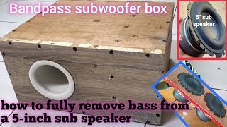 make bandpass subwoofer box for 2x 5quotsub speakersubwoofer bass testbazooka boxviral sub box [upl. by Noyes]