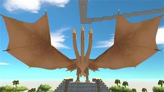 EPIC KING GHIDORAH DEADLY FLIGHT VS MONSTERS  Kaiju Nation [upl. by Irpac]