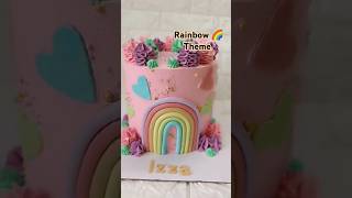 Rainbow 🌈 Themecake homemade trending rainbowthemecustomizedcakethumboorrainbowthemecake [upl. by Aria86]