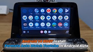 Android 14 ROOT  Install Fermata Auto 199 Watch Youtube In Android Auto [upl. by Nebeur756]