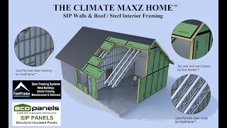 The Climate MAXZ Home  Steel Framed SIP Homes  Tennessee [upl. by Nohsav868]