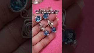 Aretes de Bisuteria ¡ÚNICOS En Alambre y Cristales 👗 [upl. by Chemosh]