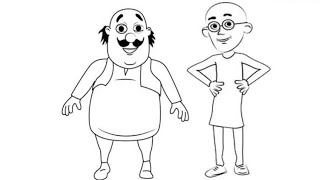 How to Draw Motu Patlu Cartoon  Motu Patlu Drawing  Pencil Drawing  Easy Drawing [upl. by Hafeenah]