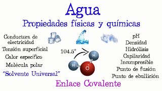 💧El agua propiedades Físicas y Químicas💥 Fácil y Rápido  FÍSICA  QUÍMICA [upl. by Eisus253]