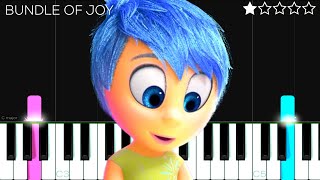 Inside Out  Bundle of Joy  EASY Piano Tutorial [upl. by Thorstein]