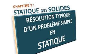 Résolution typique d’un problème simple en statique [upl. by Eiluj990]