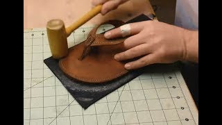 Lets Make Leather Flip Flops Part 9  Soles Burnishing Finishes THE END [upl. by Glaab]