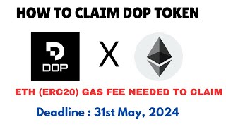 HOW TO CLAIM DOP TOKEN ERC20 [upl. by Malloy107]