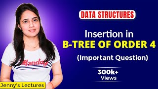 527 Insertion in BTree of Order 4 Data Structure [upl. by Thoer]