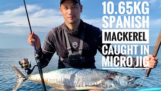 106KG SPANISH MACKEREL CAUGHT IN MICRO JIGGING USING MY VERY AFFORDABLE SETUP [upl. by Ydnas956]