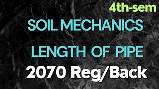 Soil Mechanics 4ThSem Calculate length of pipe numerical diploma civil engineering nabarajjyoti [upl. by Dewhirst]