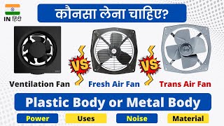 Types of Exhaust Fan in India 2024  Ventilation Fan Fresh Air Fan Trans Air Fan  The Urban Home [upl. by Hanshaw153]