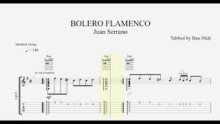 Bolero Flamenco 💃 Juan Serrano 🎸Guitar Tab  Tone Em [upl. by Eixam]