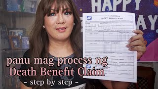 PANU MAG PROCESS NG DEATH CLAIM BENEFITS SA SSS  step by step  qween angel [upl. by Enirehtacyram]