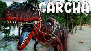 COMO TAMEAR CARCHARODONTOSAURIO y TODAS SUS HABILIDADES PC PS y XBOX  ARK [upl. by Ahsimot]