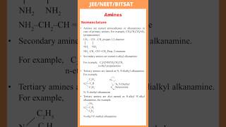 Nomenclature of amines  primarily secondary and tertiary  JEE  NEET  BITSAT [upl. by Iorgo]