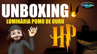 UNBOXING LUMINÁRIA DE LED PARA LEITURA  POMO DE OURO DO HARRY POTTER cirurgiaovideos harrypotter [upl. by Htebezile57]