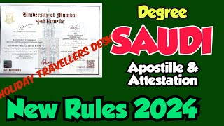 HOW TO GET APOSTILLE ATTESTATION FOR SAUDI ARABIA  DEGREE APOSTILLE FOR SAUDI  MOFA APOSTILLE 2024 [upl. by Sperling]