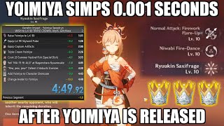 🕒🏆 WORLD RECORD Yoimiya Lvl 90 TRIPLE CROWN👑👑👑 Any Glitchless Speedrun 20 ver [upl. by Stoneman395]