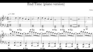 BMS End Time piano version score [upl. by Iris]