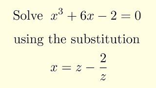 A Fun Way to Solve Cubics Vietas Substitution [upl. by Aros]