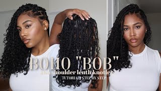 010 HOW TO THE BOHO quotBOBquot  THE BEST TECHNIQUE  TIPS  SHOULDER LENGTH KNOTLESS FT Ywigs [upl. by Xavier]