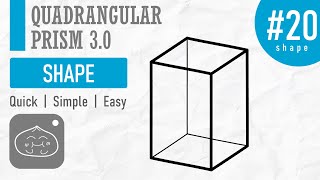 How to Draw a Quadrangular Prism  Simple amp Easy [upl. by Nadeen]