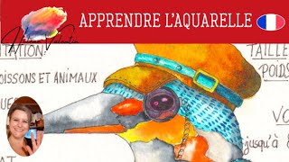 APPRENDRE LAQUARELLE  le martinpêcheur [upl. by Harriott]