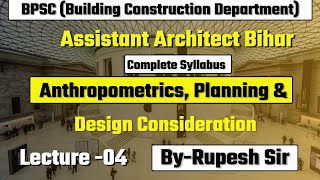 Lecture 4 Anthropometrics Planning amp Design Consideration  AssistantArchitectvacancy [upl. by Egroeg]