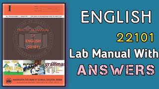 MSBTE Lab Manual  English 22101  1st Semester Diploma English Lab Manual  Solved Manual Answer [upl. by Jennette]