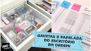 ORGANIZAÇÃO DO ESCRITÓRIO E PAPELADA MUITO MAIS PRÁTICA  Organize sem Frescuras [upl. by Anada]