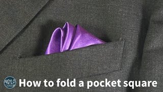 How to fold a pocket square  Wave fold [upl. by Aisirtap]