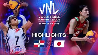 🇩🇴DOM vs 🇯🇵JPN  Highlights  Week 2  Womens VNL 2024 [upl. by Rafaellle]