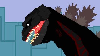 Godzilla vs Zilla and Dinosaurs cartoons battles compilation 2018  DinoMania [upl. by Aynosal760]