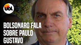 Bolsonaro lamenta morte de Paulo Gustavo “Era uma pessoa que todo o Brasil acompanhava” [upl. by Nnaarat]