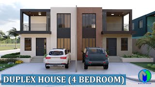 Duplex House Design  Two Storey House Design  4 Bedroom [upl. by Eniortna852]