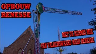 Met de Kermis mee van Valkenswaard naar Renesse Opbouw Kermis Renesse 2019 [upl. by Ruffo]