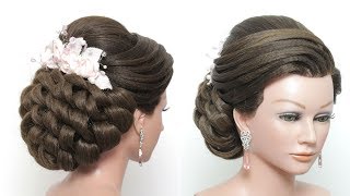 New Bridal Hairstyle Amazing Wedding Updo For Long Length Hair [upl. by Koppel]