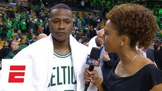 Terry Rozier explains the Drew Bledsoe jersey and Celtics Game 1 win over 76ers  ESPN [upl. by Celin]