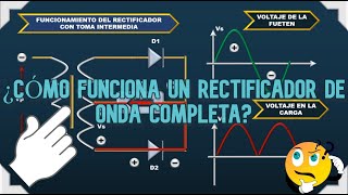 RECTIFICADOR con TOMA INTERMEDIA  EN PUENTE  FILTRO [upl. by Sivie]