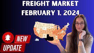 Trucking and Freight Market February 1 Rejections Still Climbing But So Is Diesel [upl. by Repip]