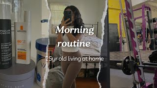 Morning Routine of a 25yr old living at home  Skincare Gym Yap [upl. by Oringas]