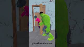 Scary Teacher vs Hulk vs Spiderman  Spiderman wants to enter in room part 03  Marvel Animation [upl. by Galloway]