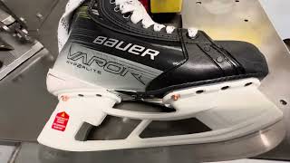 NEW BAUER VAPOR HYPERLITE SKATES WITH NEW HOLDERS [upl. by Harimas]