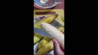 Peeling and boiling ripe plantains [upl. by Nnitsuj]